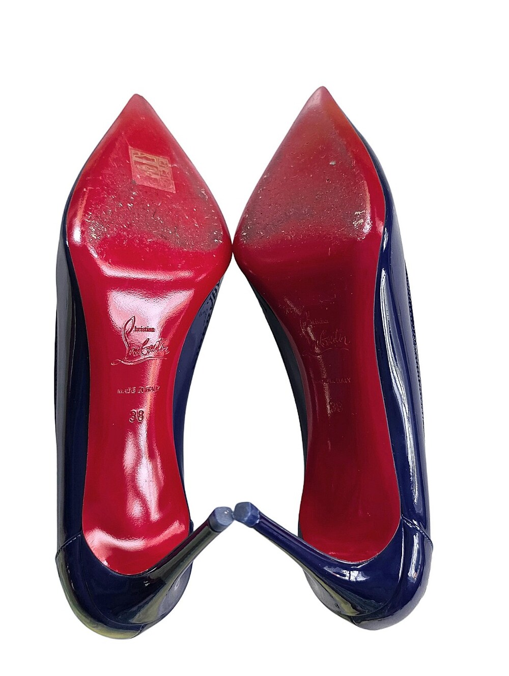 CHRISTIAN LOUBOUTIN Sporty Kate 85 Patent Leather Pumps In Galactiqueen Midnight - Picture 13 of 16